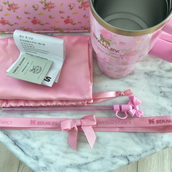 🎀 STANLEY x LoveShackFancy Quencher H2.0 Flowstate Tumbler 20oz Ibiza Sunset - Picture 11 of 16